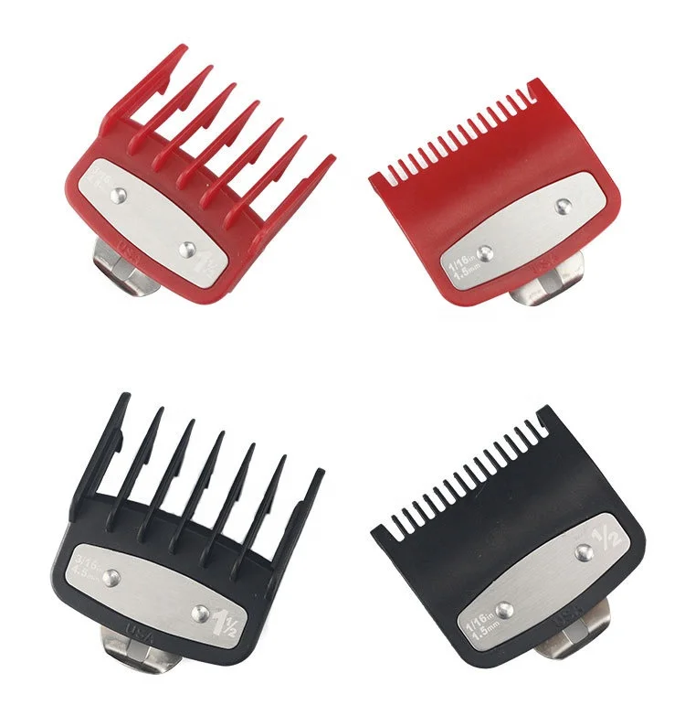   Universal Hair Clipper Guards Replacement Hair Trimmer Guide  Comb Set Barber Standard Guards Attach Trimmer Style - Buy  And   Professional Salon Barber Hair Trimmer Guards,Red Clear And Black