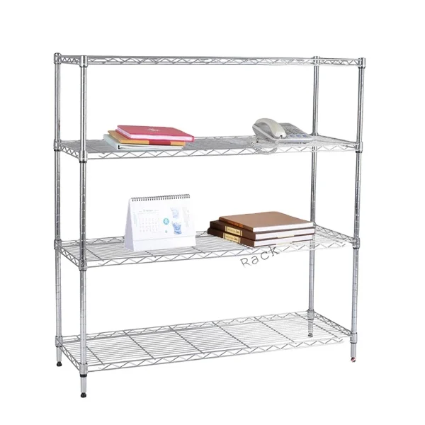 Wholesale Supermarket Wire Rack Shelving Chrome Plated Storage Racks