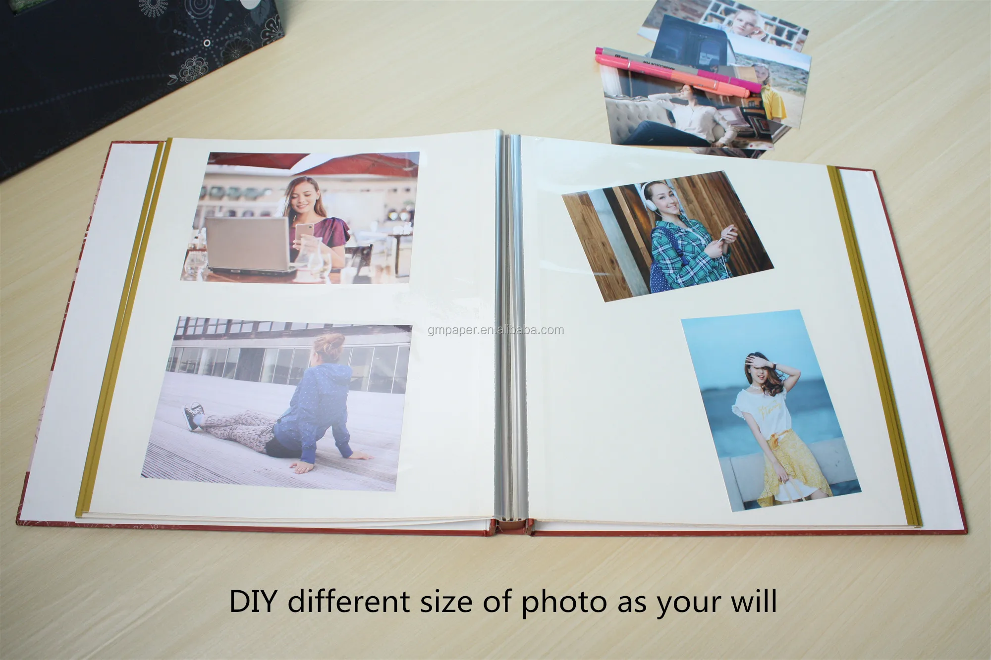 Colorful Printing Paper Cover Large Photo Album12" Screw Post Bound