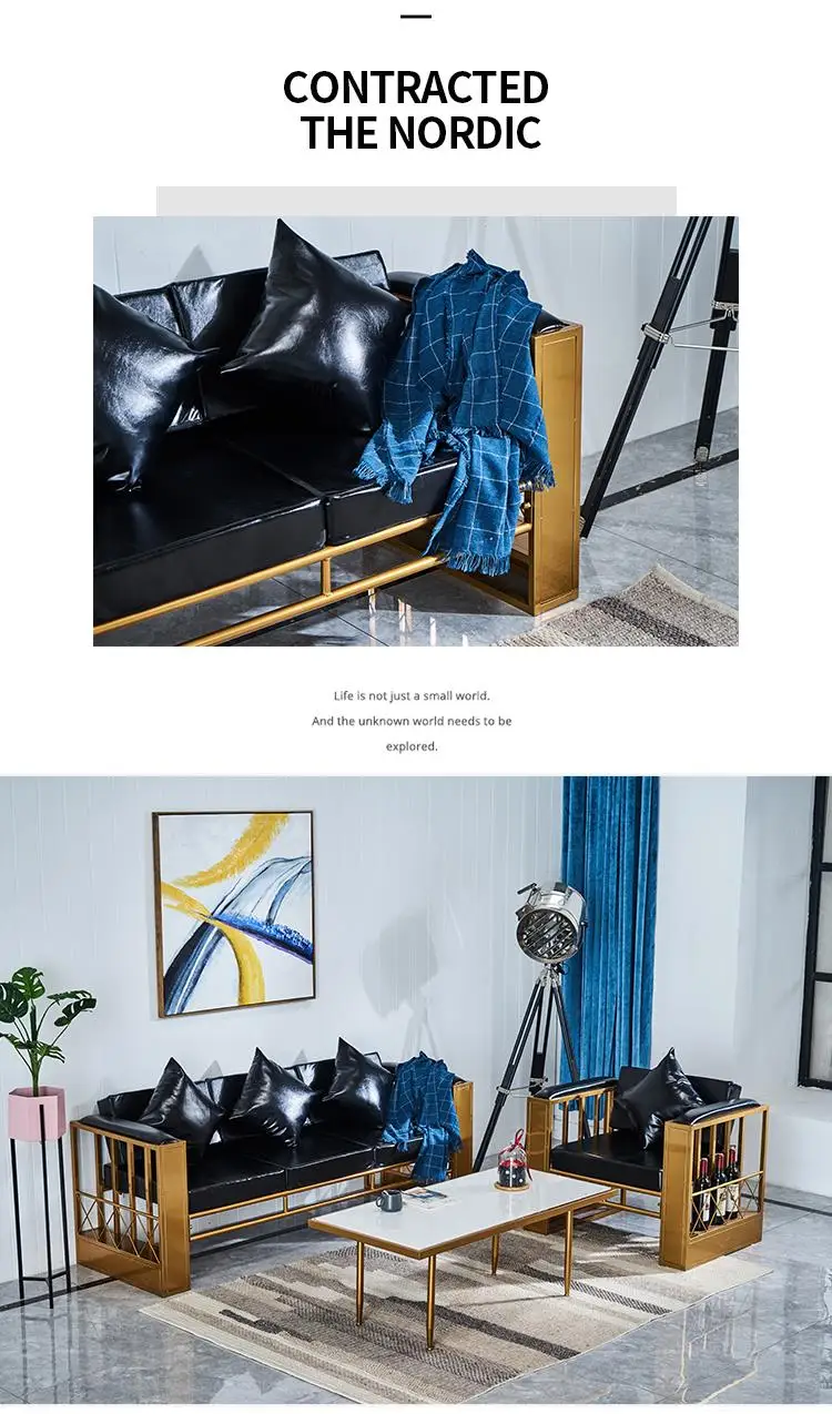Nordic wrought iron sofa small apartment ins clothing store sofa net celebrity studio single chair industrial style sofa