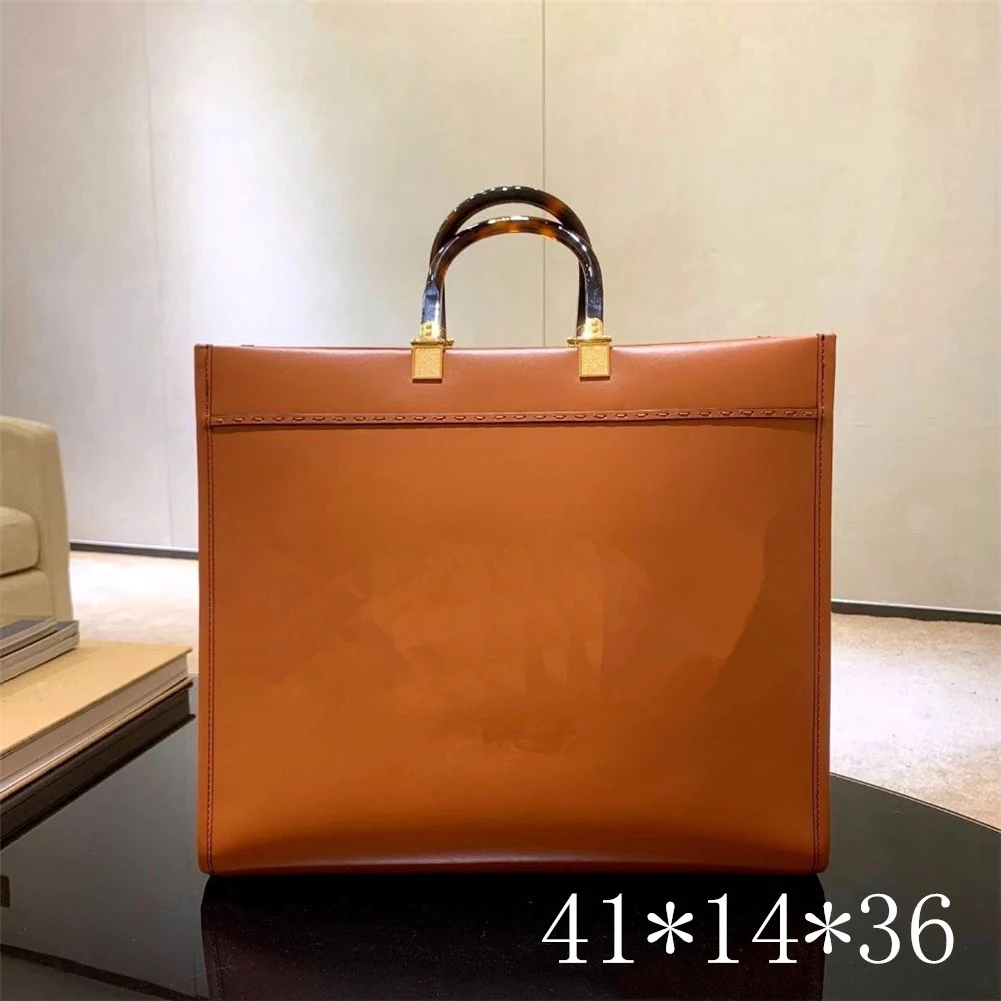 New Large-Capacity Vintage Bags for Women Leather Simple print leather tote bag zipper shopping bag fashion casual tote bag