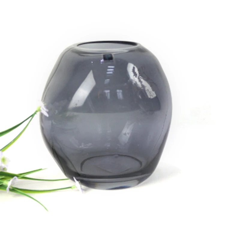 Factory direct Lamp Decoration Round New Popular Home Spray Flower Glass Vase