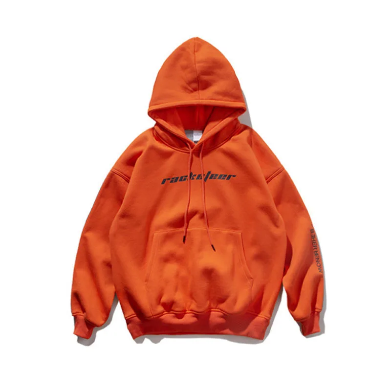 Hot sale New men's sweater fake two pieces of hip hop fashion brand cowboy stitching hooded pullover couple jacket.