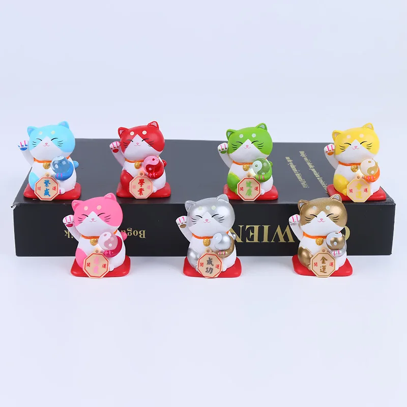 Wholesale Japan Gashapon Mystery Boxes Custom Maneki Neko Figurine Fortune Cats Figures Capsule