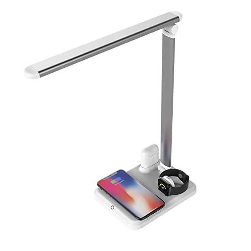 Folding Eye Protection LED Desk Wireless Charging Lamp.table led desk lamp with wireless charger