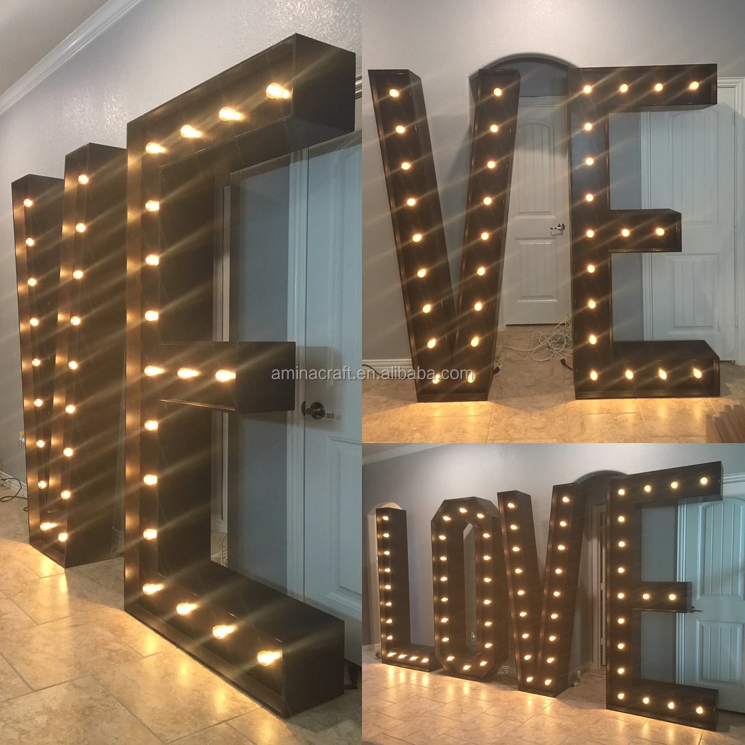 Amina Craft Marquee Letters Lights 4ft Marquee Decor Led Alphabet