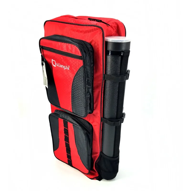 Stock red color archery  recurve bow case backpack with arrow cylinder archery bow bag and arrow set
