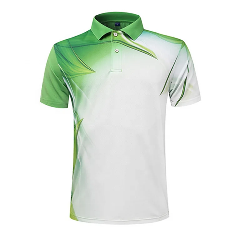 100 Polyester Polo Shirts Sublimated / Dry Fit Sports Running Polo ...