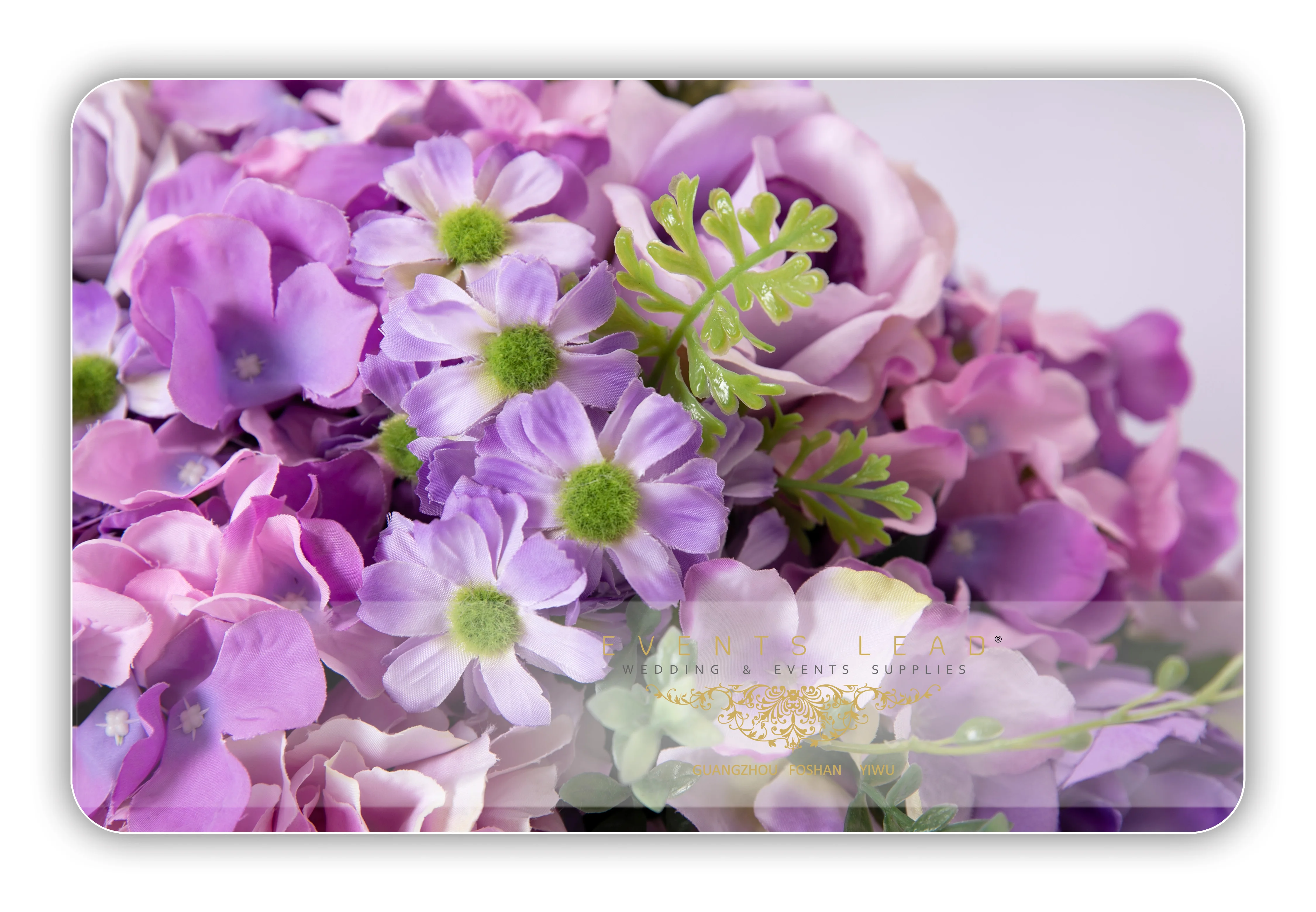 purple hot selling wedding products artificial silk flower