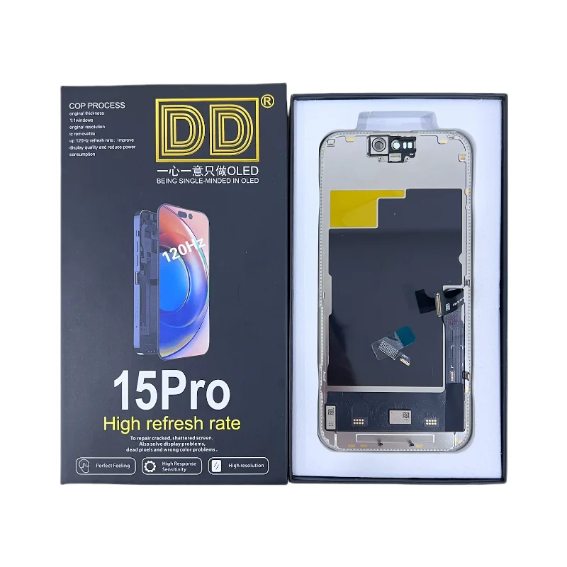High Quality DD Soft OLED LCD Display for Iphone 15 Pro