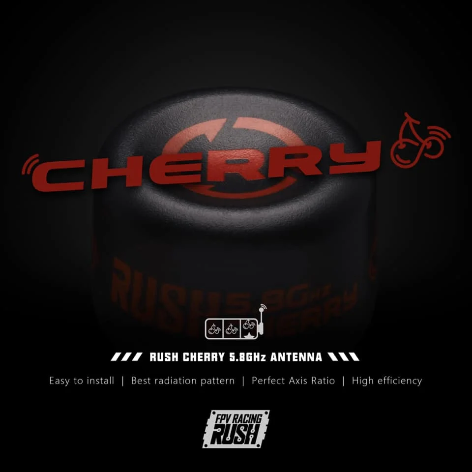A Pair Rush Cherry RHCP/LHCP UFL Connector 1.2dBi 5.8Ghz FPV Racing Antenna for RC Drone