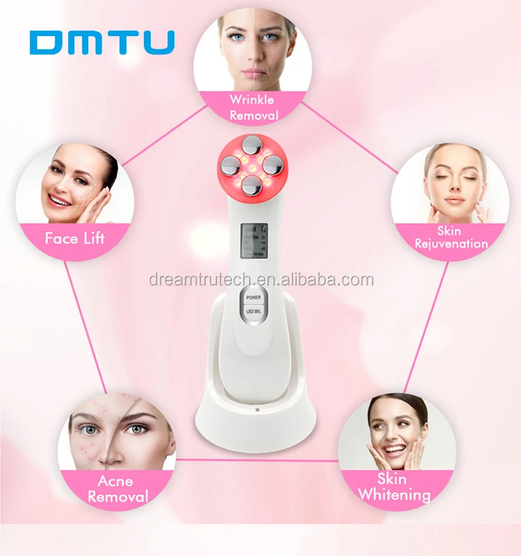 Dmtu Portable Home Use Electric Facial Beauty Mini Microcurrent Face Lift Machine For Wrinkle