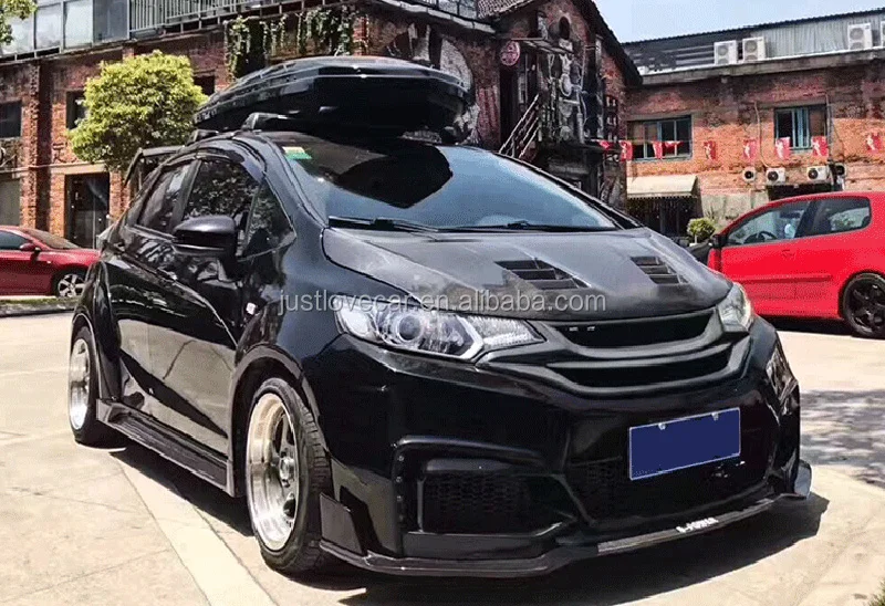 For Honda Jazz Fit Gk5 Widen Body Kit Front Bumper Rear Bumper Side