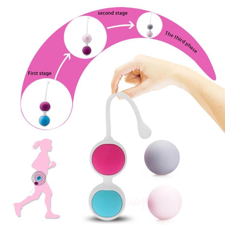 Tighten Exercise Ben Wa Balls Vagina Safe Sex Silicone Kegel Balls Vaginal Geisha Sex Toys Pussy 7142