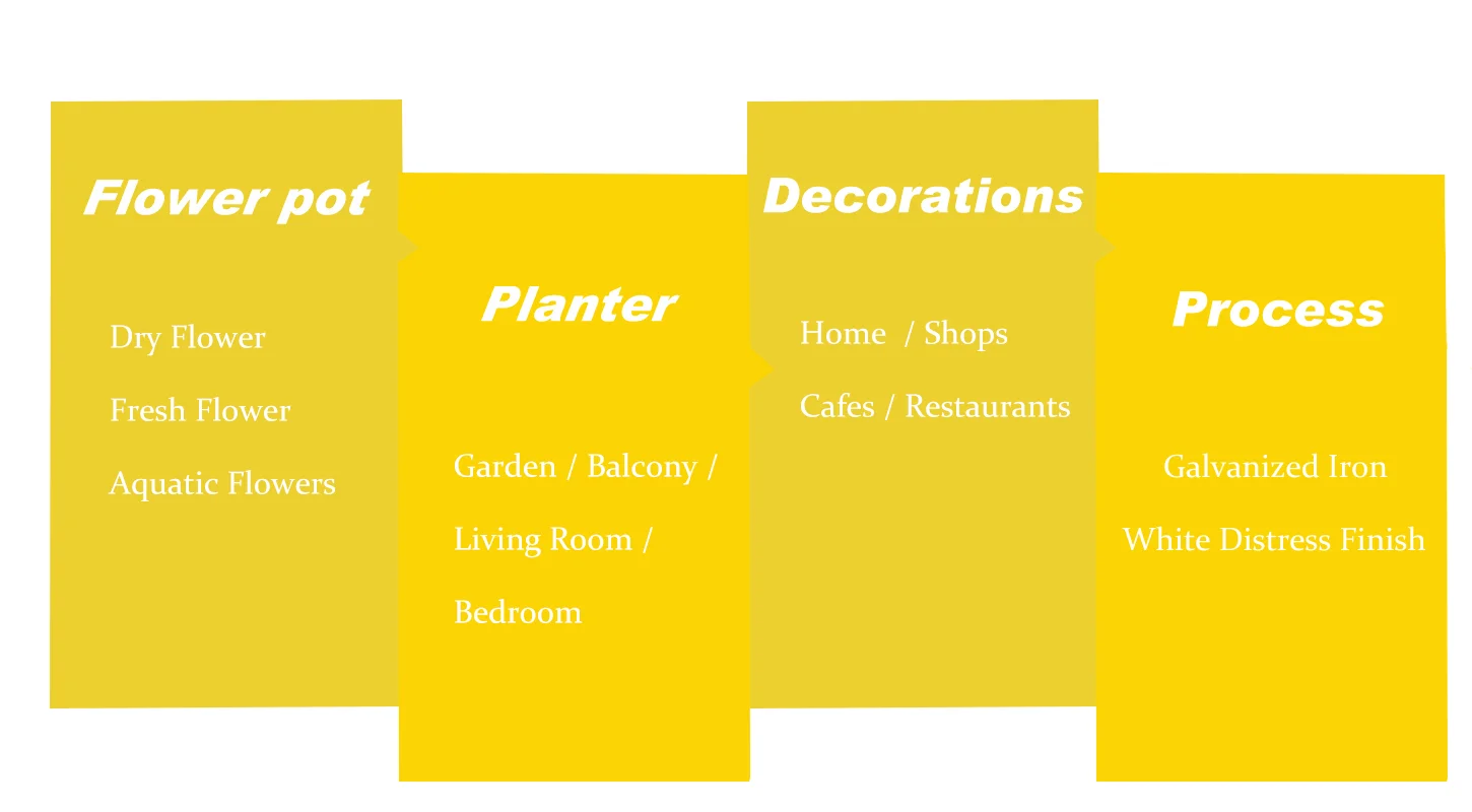 Hot Sale Semicircular Decorative Bucket Metal Flower Basket Modern