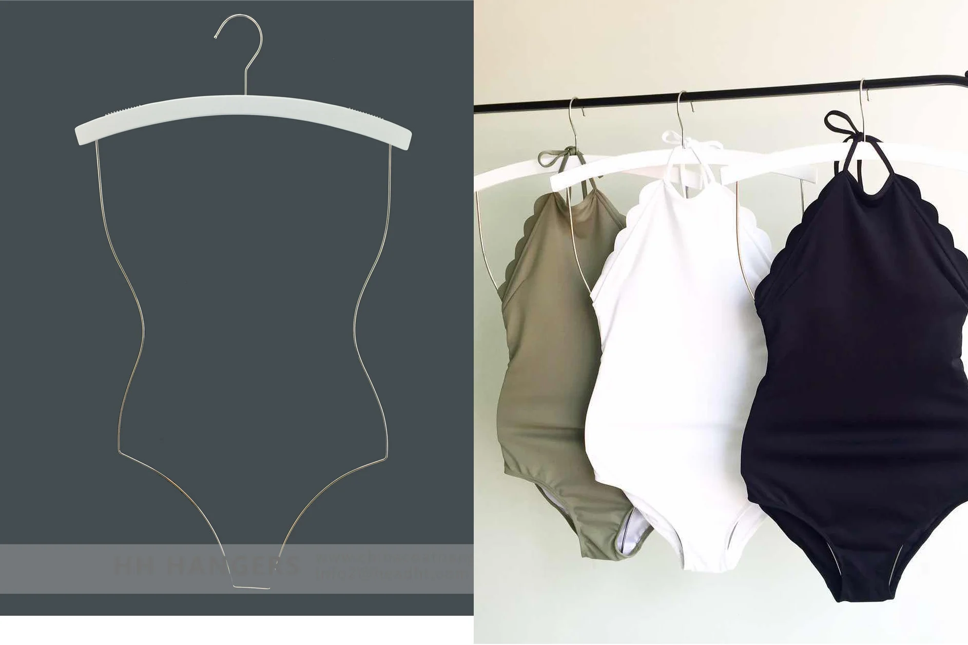 Hhanger White Wooden Top Body Form Hanger Sports Coat Swimwear Hangers