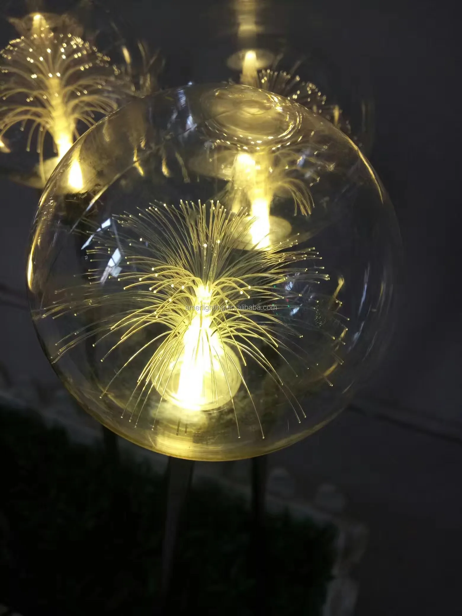 Dia80mm Side Glow Fiber Optic Ball Light For Yard Decoration Buy Side