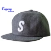 New arrival adjustable melton wool blend 6 panel style snapback cap