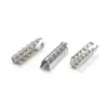 WK-119 New arrival grooved cyclic metal tip shoelace tips custom aglet metal cord tips metal aglet for hoodies