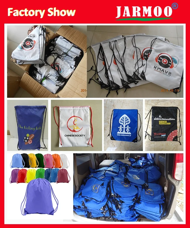 Non Woven 210d Custom Cheap Bags No Minimum Drawstring Toiletry Bag