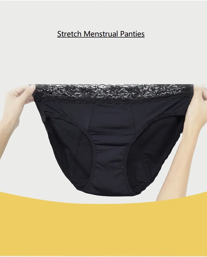 4 Layer Lace Menstrual Panty Underwear Leak Proof Menstrual Panties