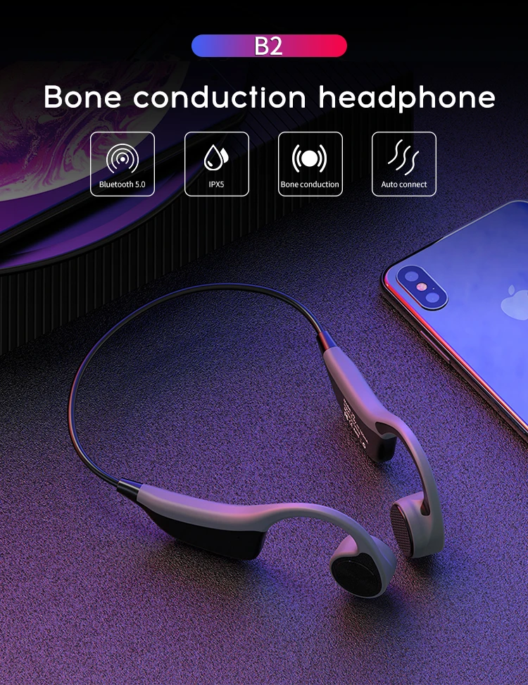 Wholesale type c OEM stereo music earbud open ear waterproof sport wireless bone conduction headset earphone - ANKUX.COM