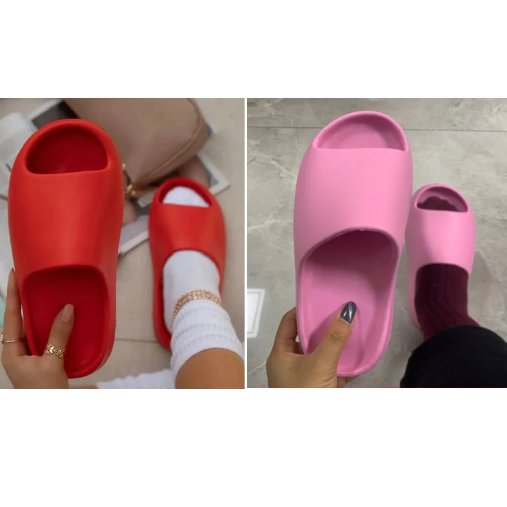 

50% OFF ON SALES drop shipping kids yezy slides slippers pink red yezzy slippers colorful for womens and ladies