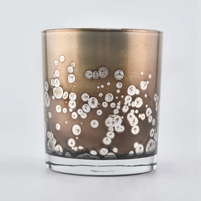 painted glass candle jar
