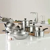 Top Designer High Quality Custom Logo Serving Pan Stainless Steel Cookware Sets Induction Bottom Casserole Pan 24cm Frying Pan