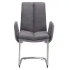 Double sponge layers back and seat nickel painting leg arch chair