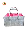 Felt baby diaper caddy organizer: Portable Holder Nappy Bag for Changing Table and Car, Nursery Essentials Storage bins gifts