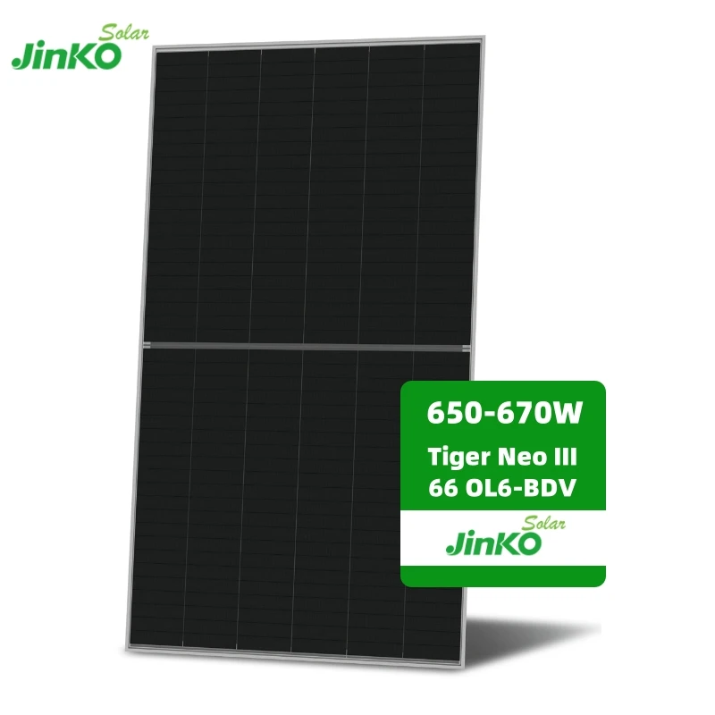 Jinko Tiger Neo 3.0 Bifacial Solar Panel 650W-670W, N-Type TOPCON
