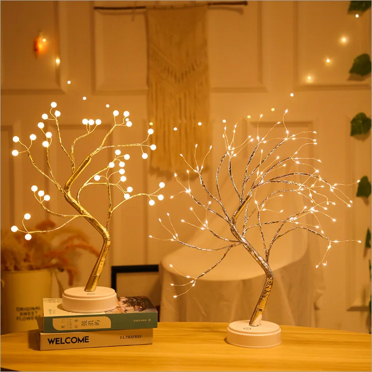 Bonsai Tree Light Artificial Tree Led Flower Cherry Blossom Light Adjustable Branches Battery Operated for Room Decoration and G