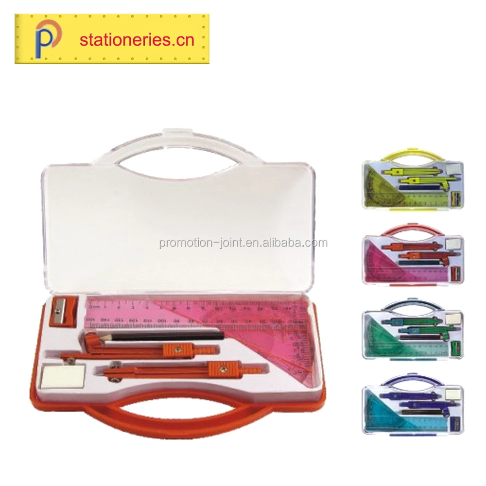 9 Pcs Math Geometry Set Plastic Box Mathematical Set Math Set Buy