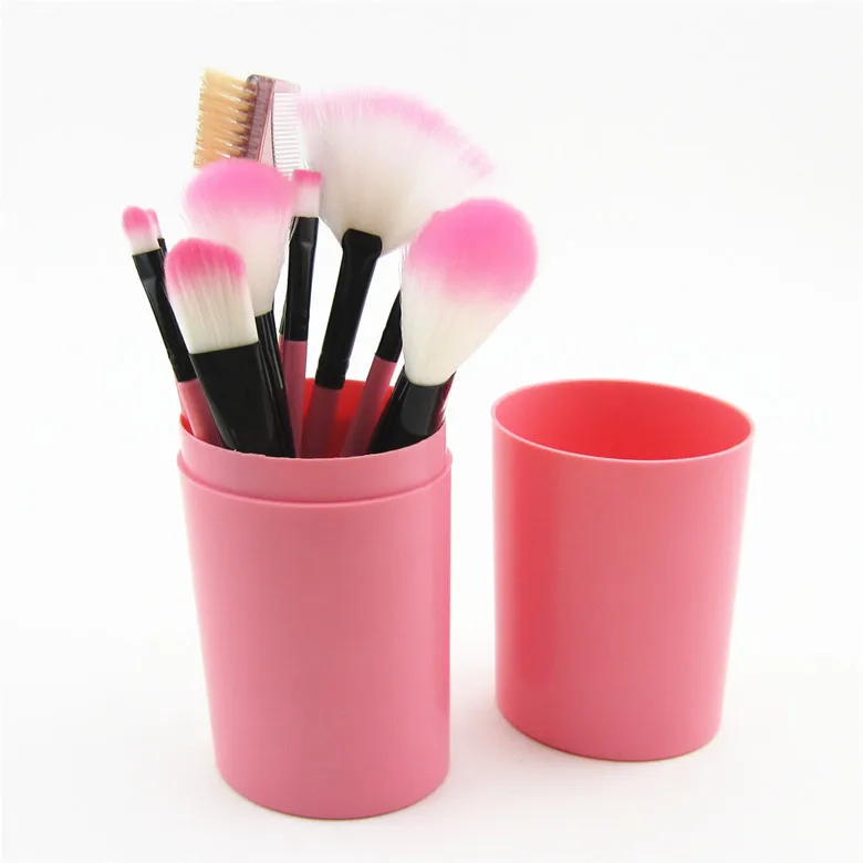 

Oval barrel packing travel make up brushes kits brochas de maquillaje 12 pieces mini makeup brush set for beginners girls, Picture