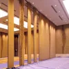 Hotel movable partition wall collapsible demountable partitions walls with wood fabric surface finish