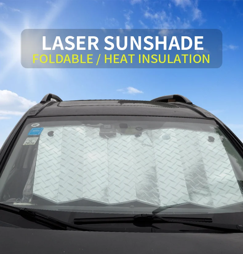 UV Protection Laser Car Sunshade Car Windshield Shade, View car