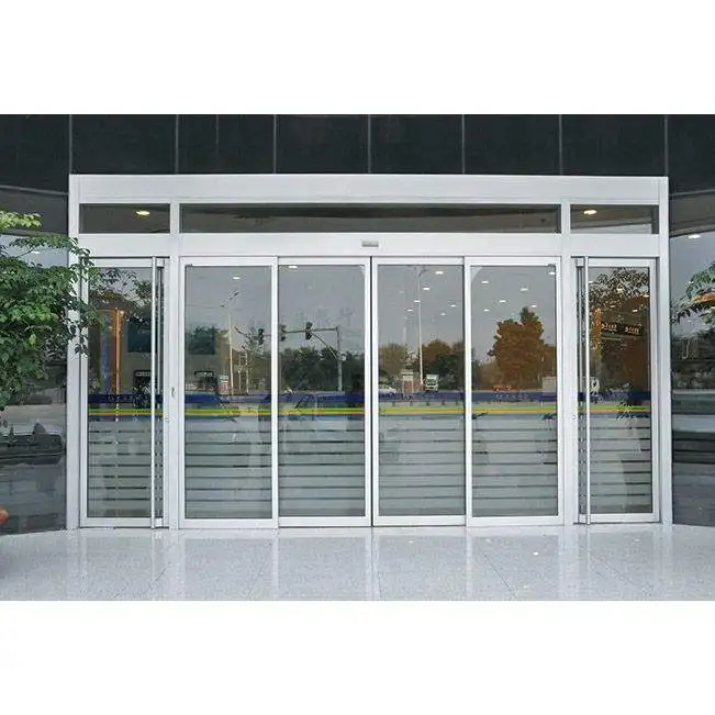 Commercial Aluminum Automatic Front Door Electric Glass Sliding Doors