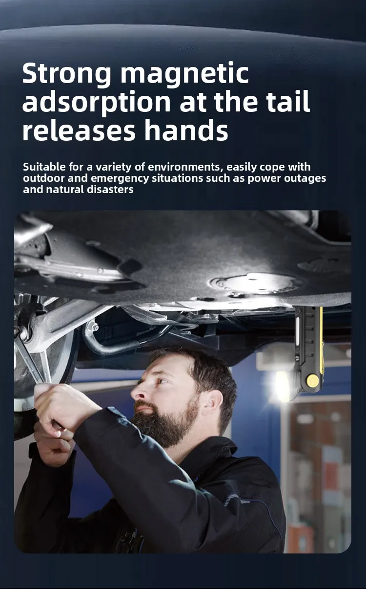 带旋转调节的发光二极管工作灯、COB泛光灯条、磁吸迷你充电手电筒