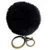 China supplier rex rabbit fur pelts fluffy fur ball key ring fur pom pom