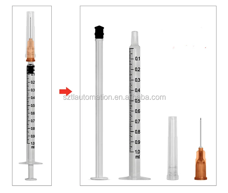 High-speed automatic syringe assembly line for all sizes of disposable ...