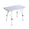 Outdoor recreational portable camping foldable aluminium board table retractable model suitable for uneven ground bearing high w