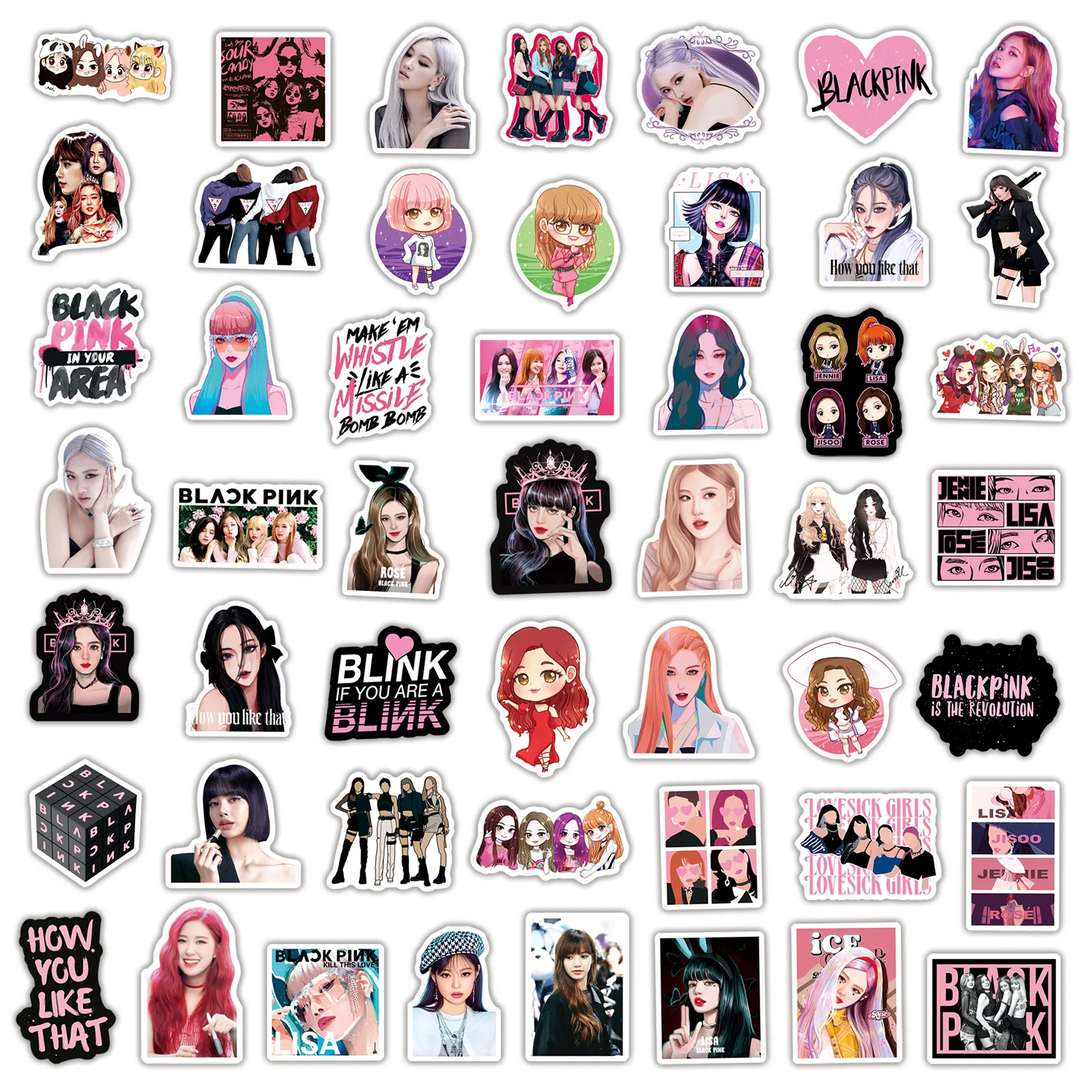 Pcs Hot Kpop Idol Graffiti Stickers For Fans Laptop Phone Scrapbook Wholesale Custom Blackpink