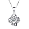 Fashion Dancing Zircon Jewelry Flower Zircon Pendant Silver Dancing Charming Diamond Stone Price Jewelry Pendant For Woman