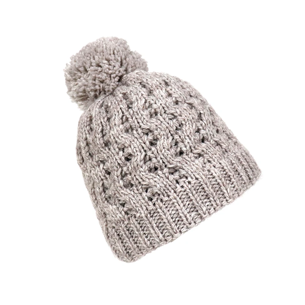 High Quality Winter Plain Dyed Custom winter beanie hat