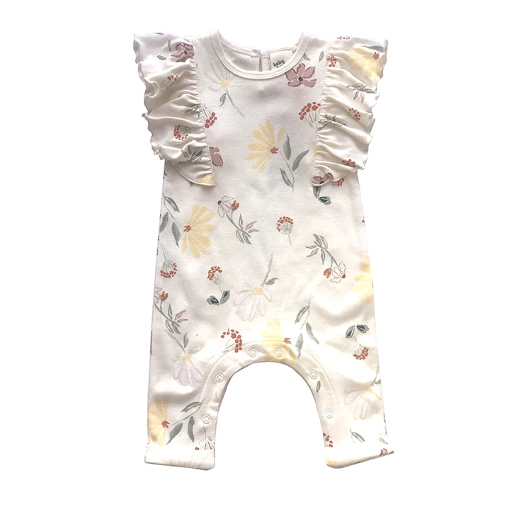 
Baby organic onesis frill sleeve front frill long sleeve 