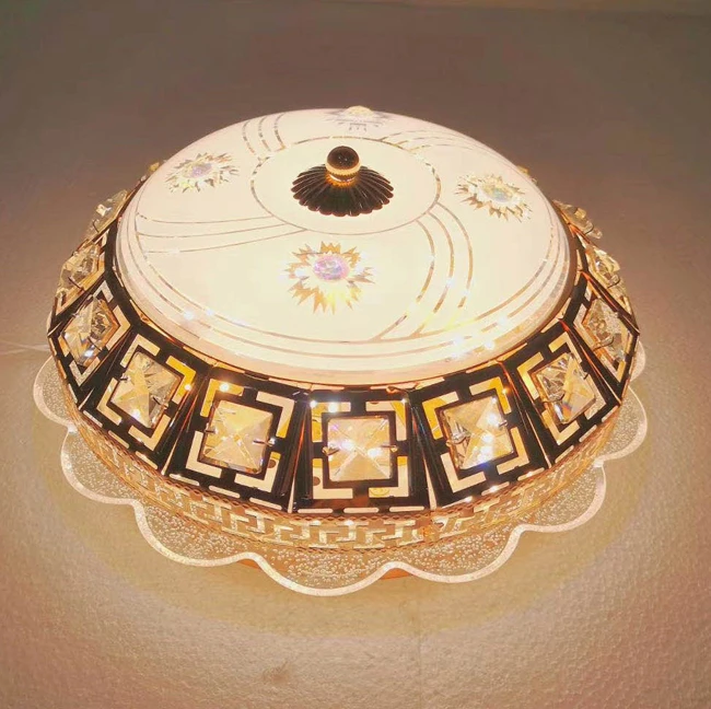 2020 Best sales Modern Cheap Indoor Round 24W Surface Crystal Ceiling Mount Led Light (FX5057-300)