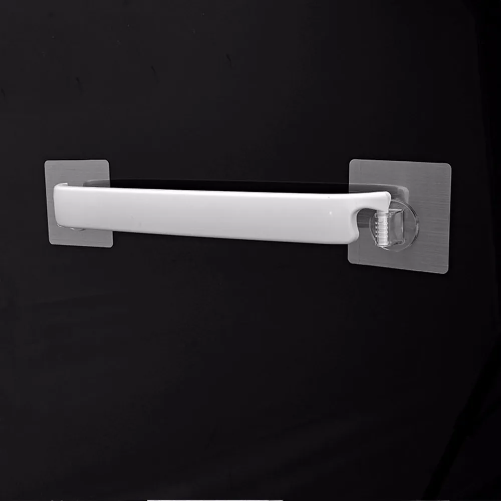 Shuangqing Wall Mounted single layer Plastic Modern  Self Adhesive Corner Towel rack bathroom