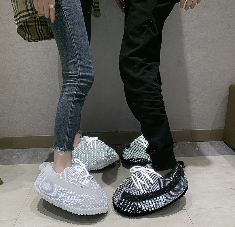 New Winter Yeezy Bread Full Sky Star Reflective Couple Chubby Shoes ...