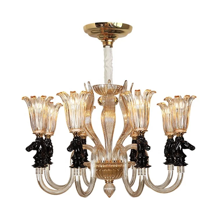 coffee shop restaurant home pendant lighting american country antique hand blown glass chandelier